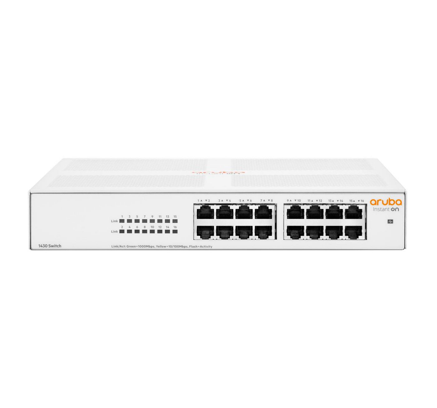 Hewlett Packard Enterprise Aruba Instant On 1430 16G Unmanaged L2 Gigabit Ethernet (10/100/1000) 1U White