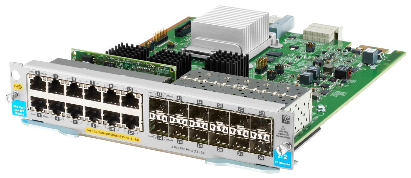 Hewlett Packard Enterprise 12p PoE+ / 12p 1GbE SFP **New Retail** v3 zl2 Mod