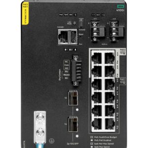 Hewlett Packard Enterprise ARUBA 4100I 12G CL4/6  POE-STOCK Aruba 4100i,  Managed, L2, Gigabit Ethernet (10/100/1000), Power over Ethernet (PoE), Rack