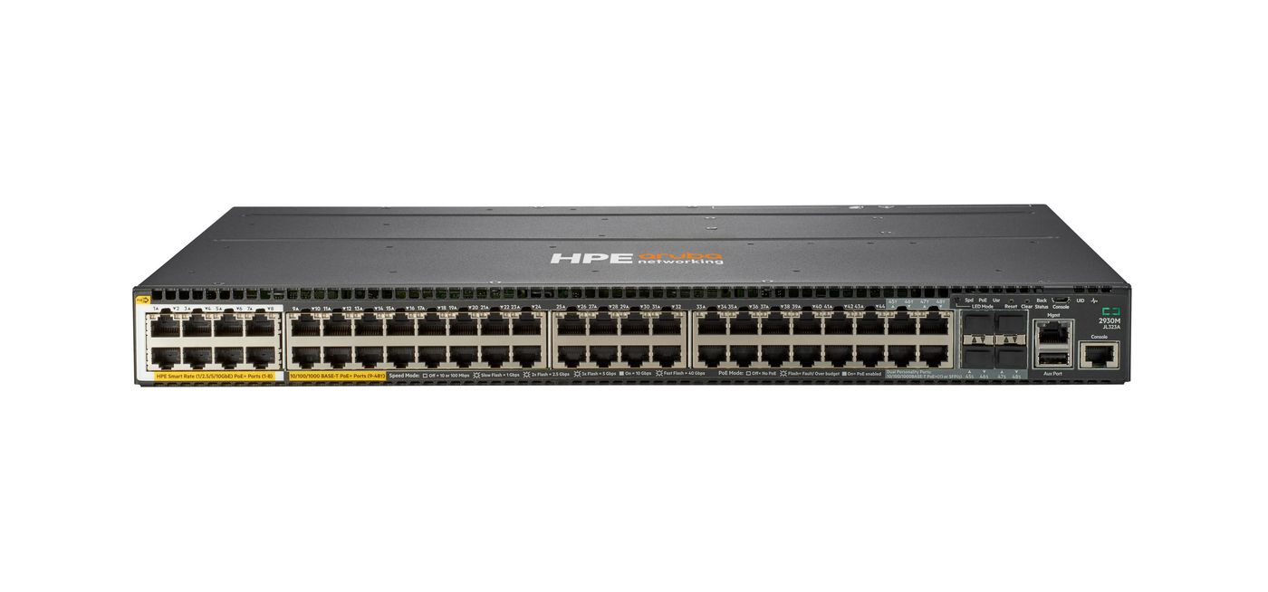Hewlett Packard Enterprise Aruba 2930M 40G 8 Smrt Rte **New Retail** PoE+ 1s Swch
