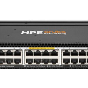 HPE Aruba 6300M Switch 24 Port Smart Rate 1/2.5/5/10G Class 6 PoE and 2 Port 50G and 2 Port 25G Layer 3 Stackable 1U One Touch