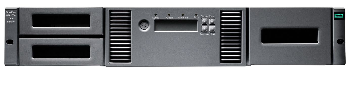 Hewlett Packard Enterprise Storage Msl2024 Tape Library 1X Msl Lto-8 Sas Drive 15X Lto-8 30Tb Data Cartridges