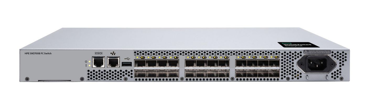 Hewlett Packard Enterprise Storage 64Gb 24/8 8-Port 64Gb Short Wave Sfp56 Switch B-Series Sn3700B