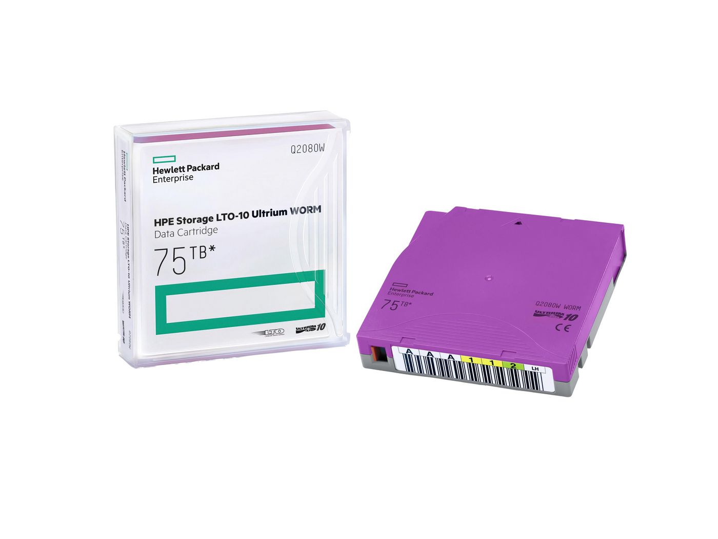 Hewlett Packard Enterprise Storage Lto-10 Ultrium 75Tb Worm Custom Labeled 20 Data Cartridges With Cases