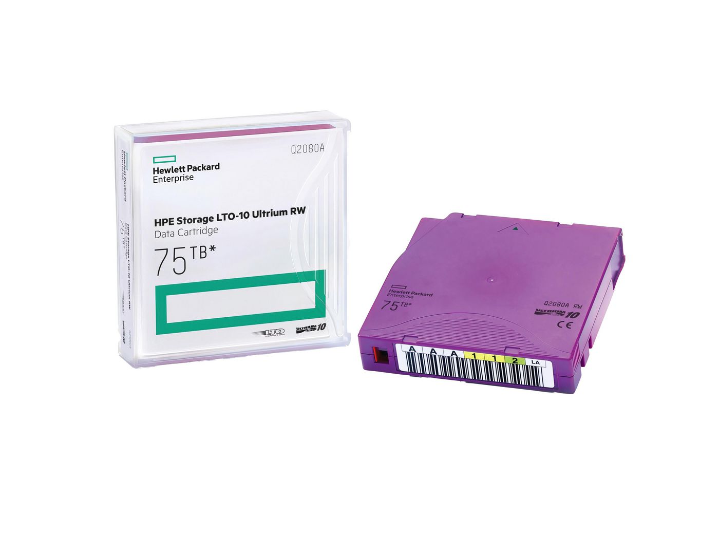 Hewlett Packard Enterprise Storage Lto-10 Ultrium 75Tb Rw Custom Labeled 20 Data Cartridges With Cases