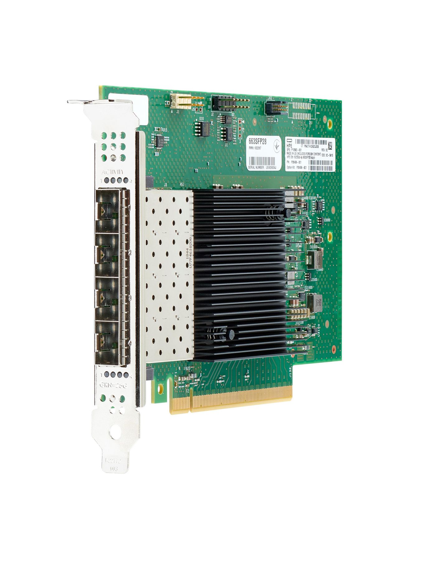 Hewlett Packard Enterprise Intel E830-Xxvda4F Ethernet 10/25Gb 4-Port Sfp28 Adapter For