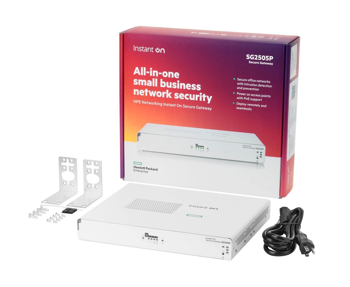 Hewlett Packard Enterprise Networking Instant On Secure Gateway 5-Port Smartrate 2.5G Poe+ 64W Sg2505P