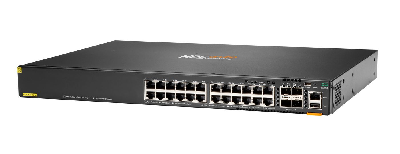 Hewlett Packard Enterprise Aruba Cx 6200F 24G 4Sfp Managed L3 Gigabit Ethernet (10/100/1000) 1U