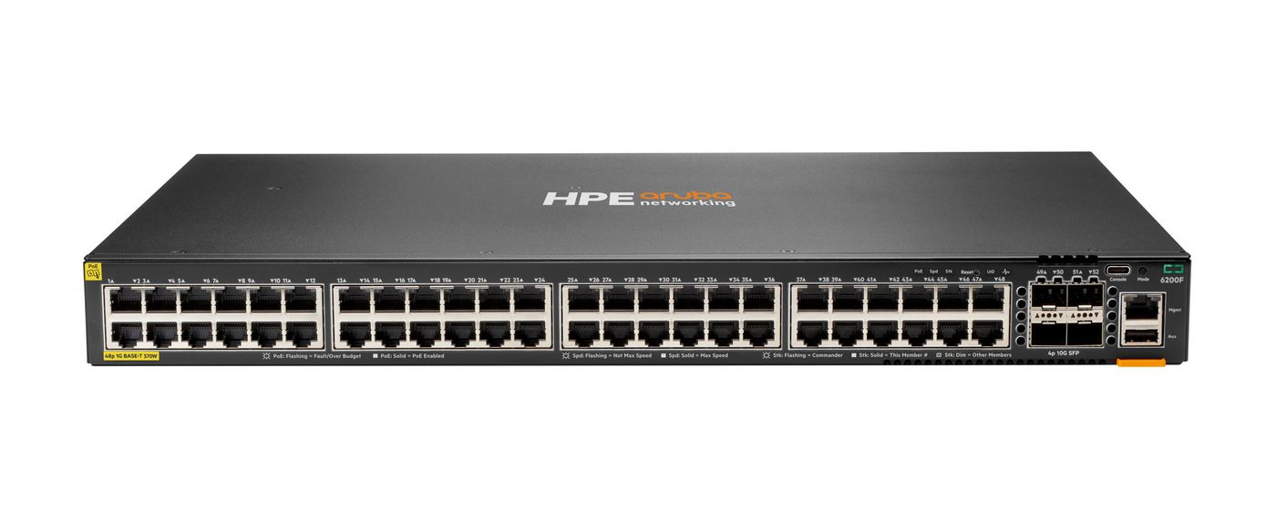 Hewlett Packard Enterprise Aruba Cx 6200F 48G 4Sfp Managed L3 Gigabit Ethernet (10/100/1000) 1U