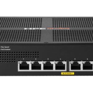 Hewlett Packard Enterprise Aruba Networking Cx 6000 8P  10M/100M/1G Class4 Poe 2P Sfp  1G 67W Switch