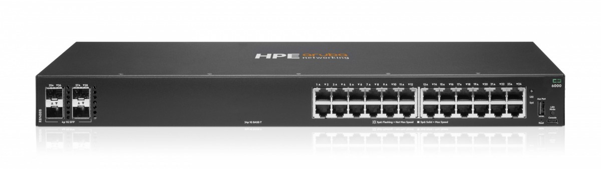 HPE Aruba Networking CX 6000 24P 1G 4SFP Switch R8N88B