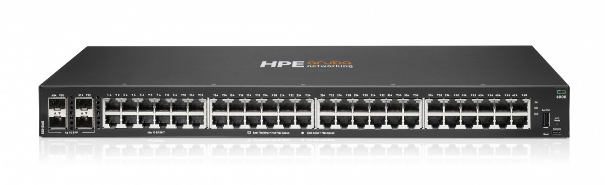 HPE Aruba Networking CX 6000 48p 10M/100M/1G 4p SFP 1G Switch - Dostęp Warstwy 2
