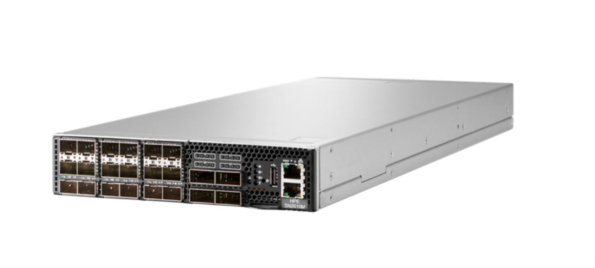 HPE 25GbE 18SFP28 4QSFP28 Power to Connector Airflow Half Width Switch SN2010M with NVIDIA Cumulus - obrazek 2