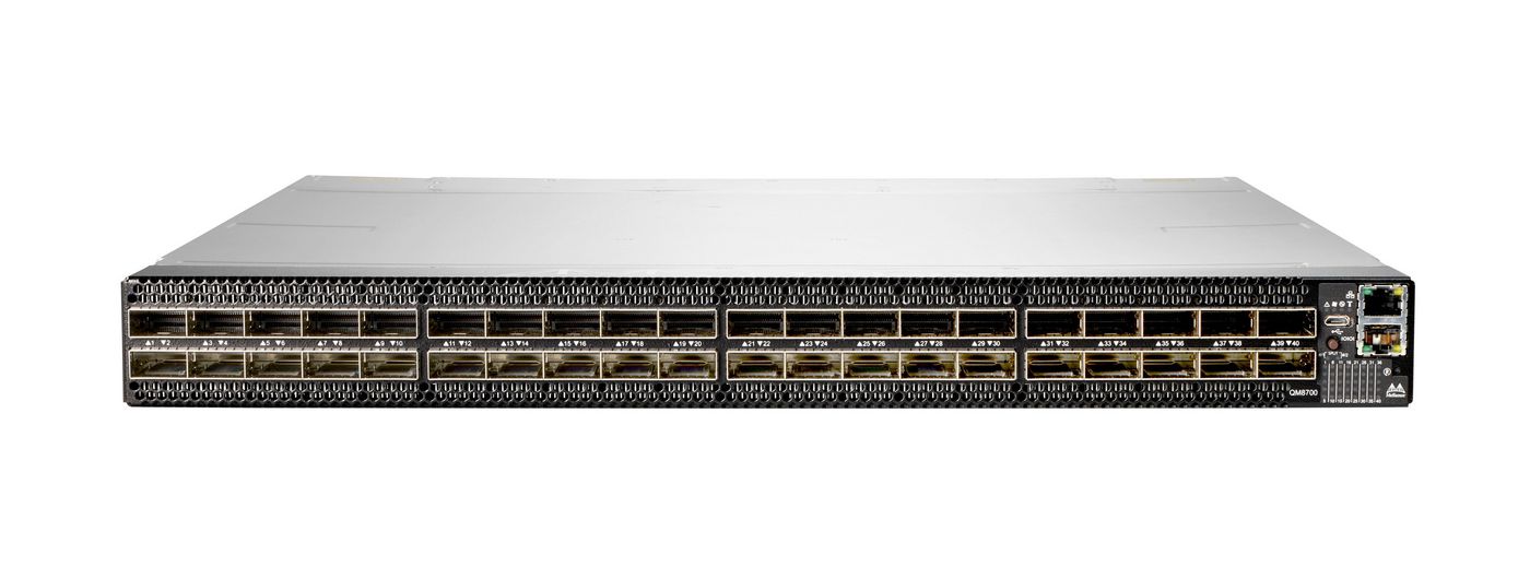 Mellanox InfiniBand HDR 40-port QSFP56 Managed Back to Front Airflow Switch