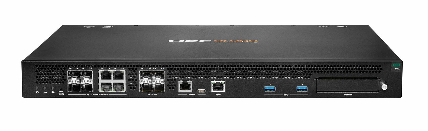 HPE Aruba Networking 9114 4x SFP+ 4x Combo 1x Expansion Slot Hybrid Gateway R9M45A#ABB