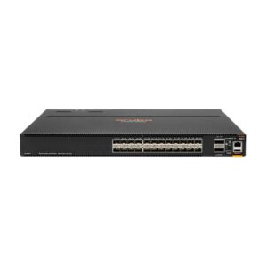 Przełącznik HPE Aruba CX 8360-24XF2C v2 (24 × SFP+ + 2 × QSFP28, przepływ powietrza z tyłu do przodu) – z 3 wentylatorami i 2 zasilaczami AC