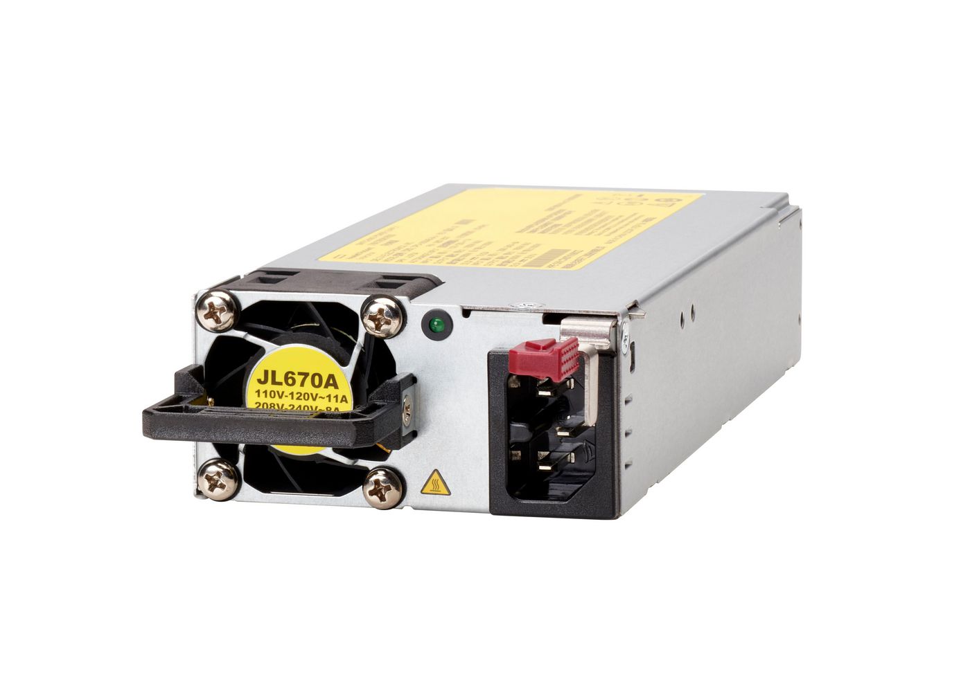 Hewlett Packard Enterprise ARUBA X372 54VDC 1600W PSU JL670A, Power supply, Metallic, Aruba CX 6300, 1600 W, 110 - 240 V, 54 V