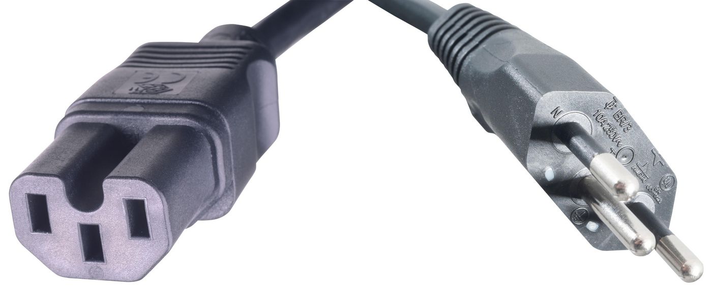 Hewlett Packard Enterprise 2.5M C15 to NBR **New Retail** 14136 Fig13 Pwr Cord