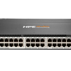 HPE Aruba Networking CX 6300M 48-port HPE Smart Rate 1/2.5/5GbE Class 6 PoE and 4-port SFP56 Switch JL659A