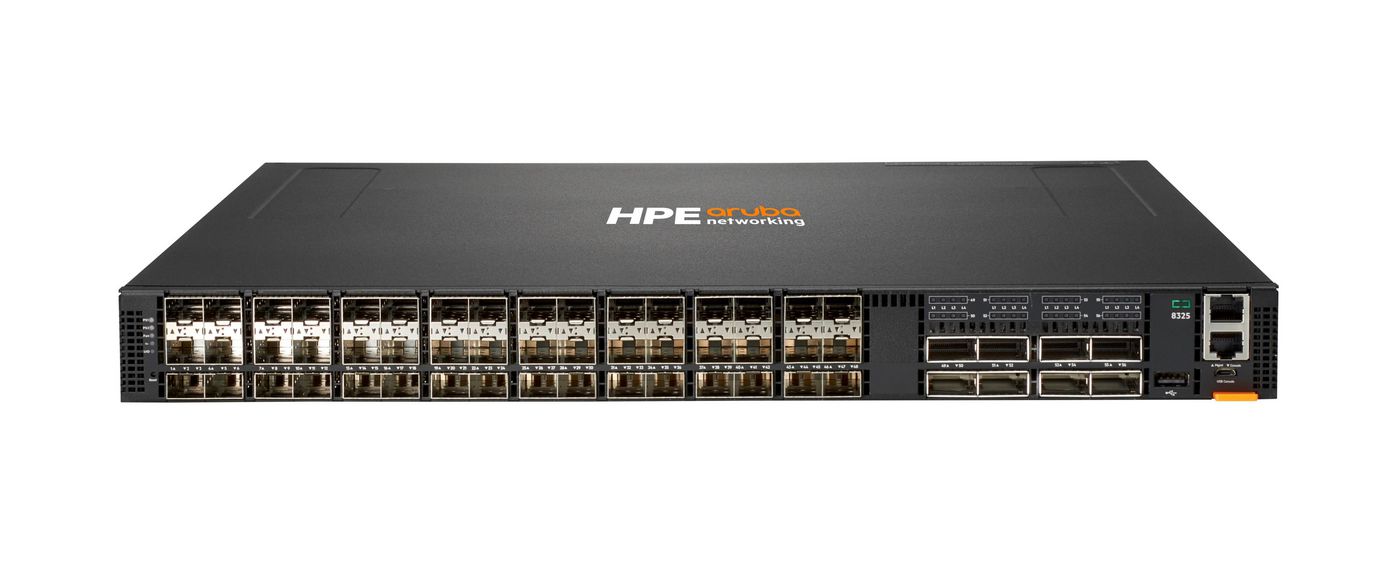 HPE Aruba Networking CX 8325-48Y8C 48p 25G SFP/+/28 8p 100G QSFP+/28 FB 6 Fans 2 PSU Bundle JL624A