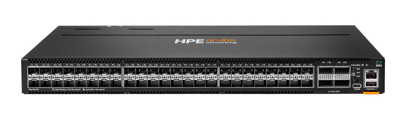 Hewlett Packard Enterprise Aruba Networking Cx 8100 48X10G Sfp+ 4X40/100G Qsfp28 Managed L3 1U