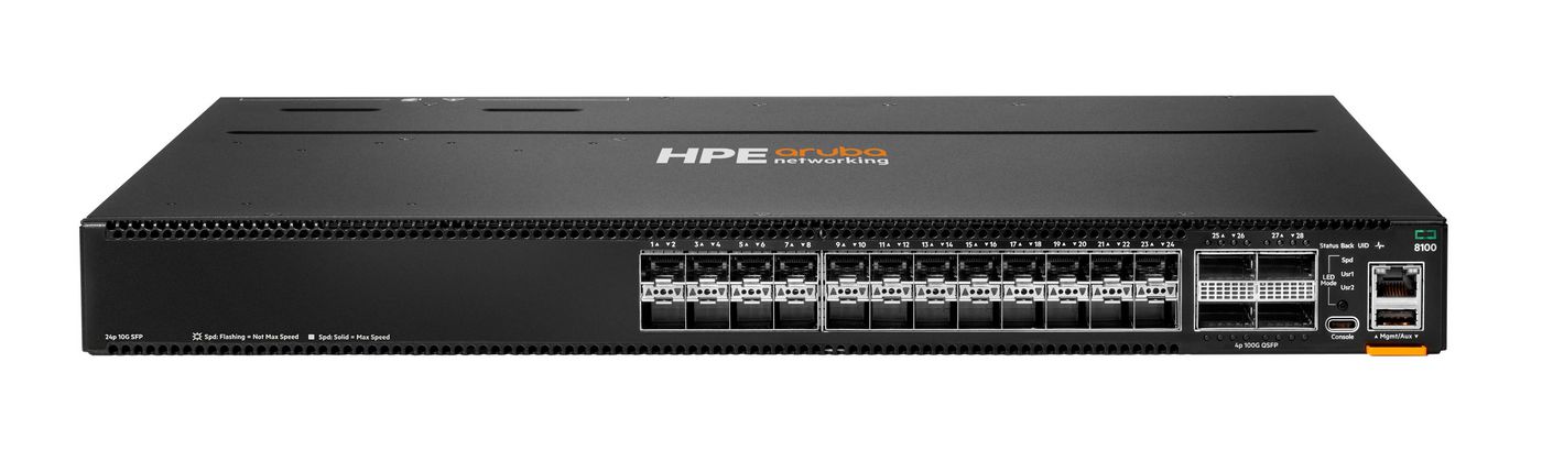 Hewlett Packard Enterprise Aruba Networking Cx 8100 24X10G Sfp+ 4X40/100G Qsfp28 Managed L3 1U