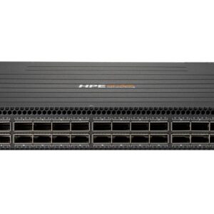 Przełącznik HPE Aruba CX 8325-32C (przepływ powietrza z przodu do tyłu) – z 6 wentylatorami i 2 zasilaczami DC