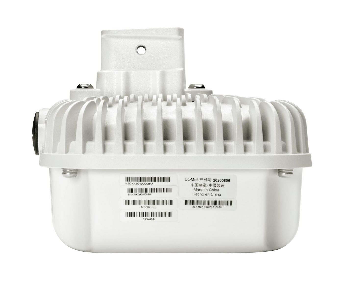 HPE Aruba Networking AP-565 (EG) 802.11ax Dual 2x2 Radio Integrated Omni Antennas TAA Outdoor AP R4W50A