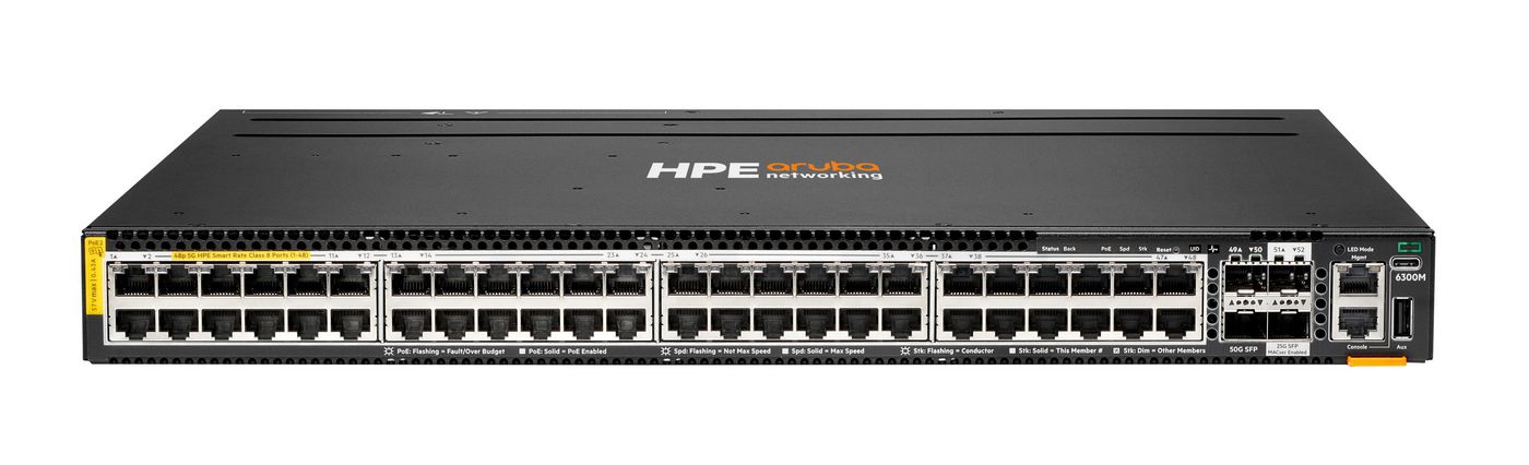 HPE Aruba Networking CX 6300M 48p 10M/100M/1G 4p SFP56 50G TAA Switch S0G00A