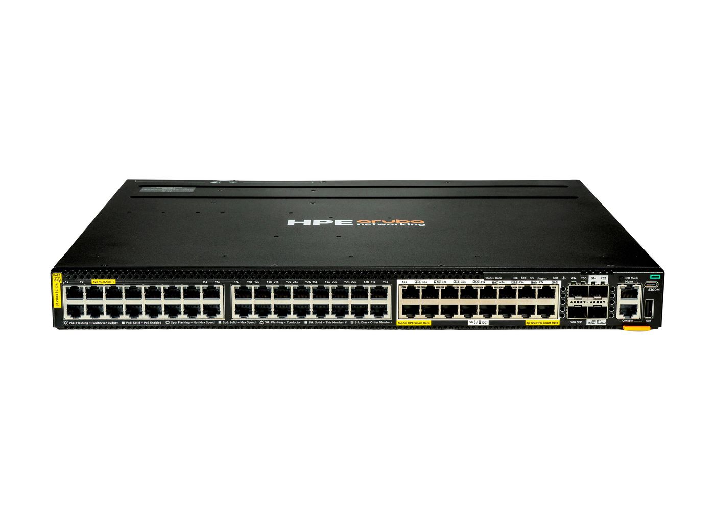 Hewlett Packard Enterprise Aruba Networking Cx 6300M 32P 1G 16P Smtrt 5G Class8 Poe 2P Sfp56 50G 2P Sfp28 25G Macsec Switch