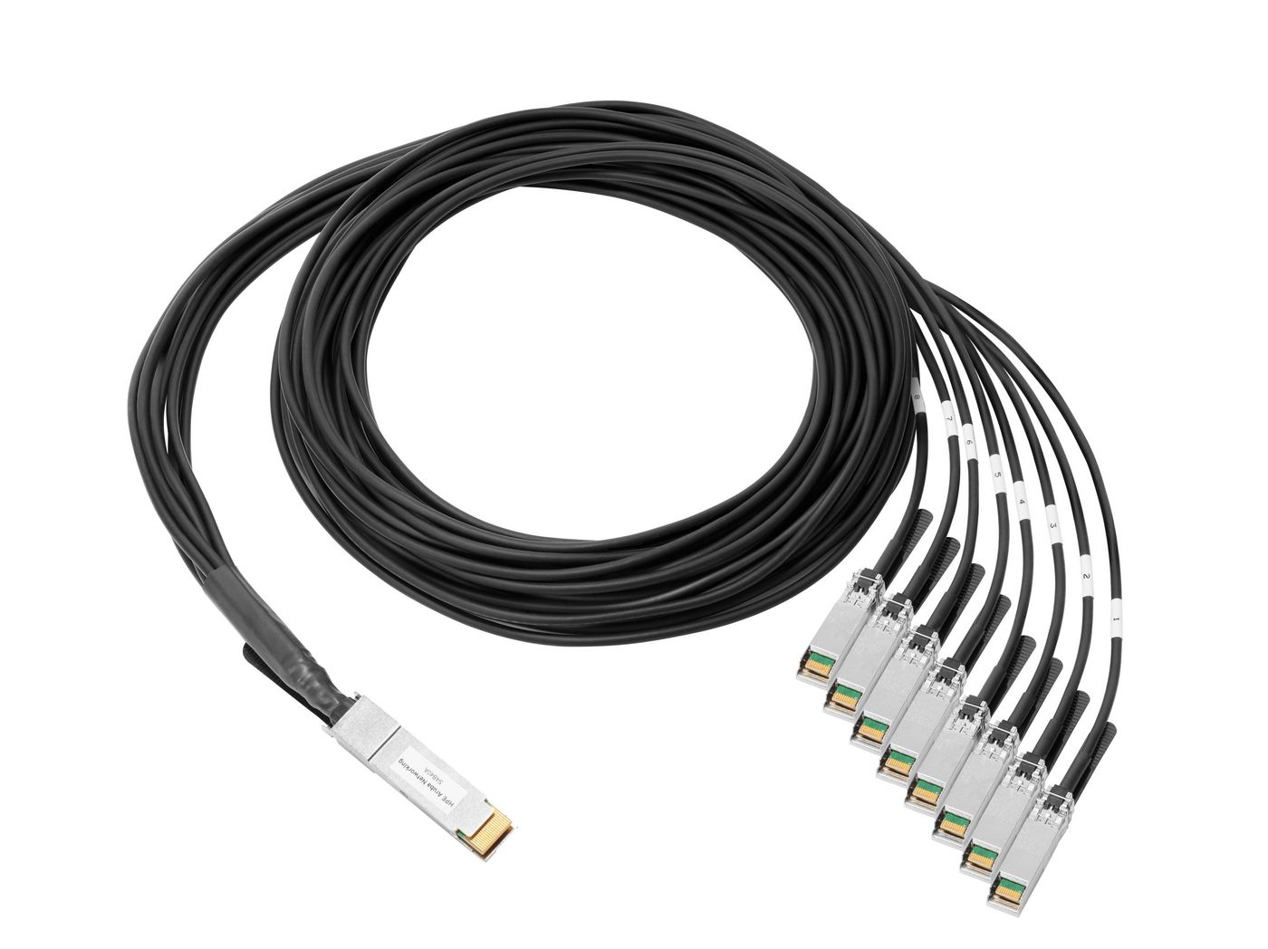 Kabel DAC HPE Aruba Networking QSFP-DD do 8× SFP28 (rozgałęźnik, 200 Gb/s, 3 m)