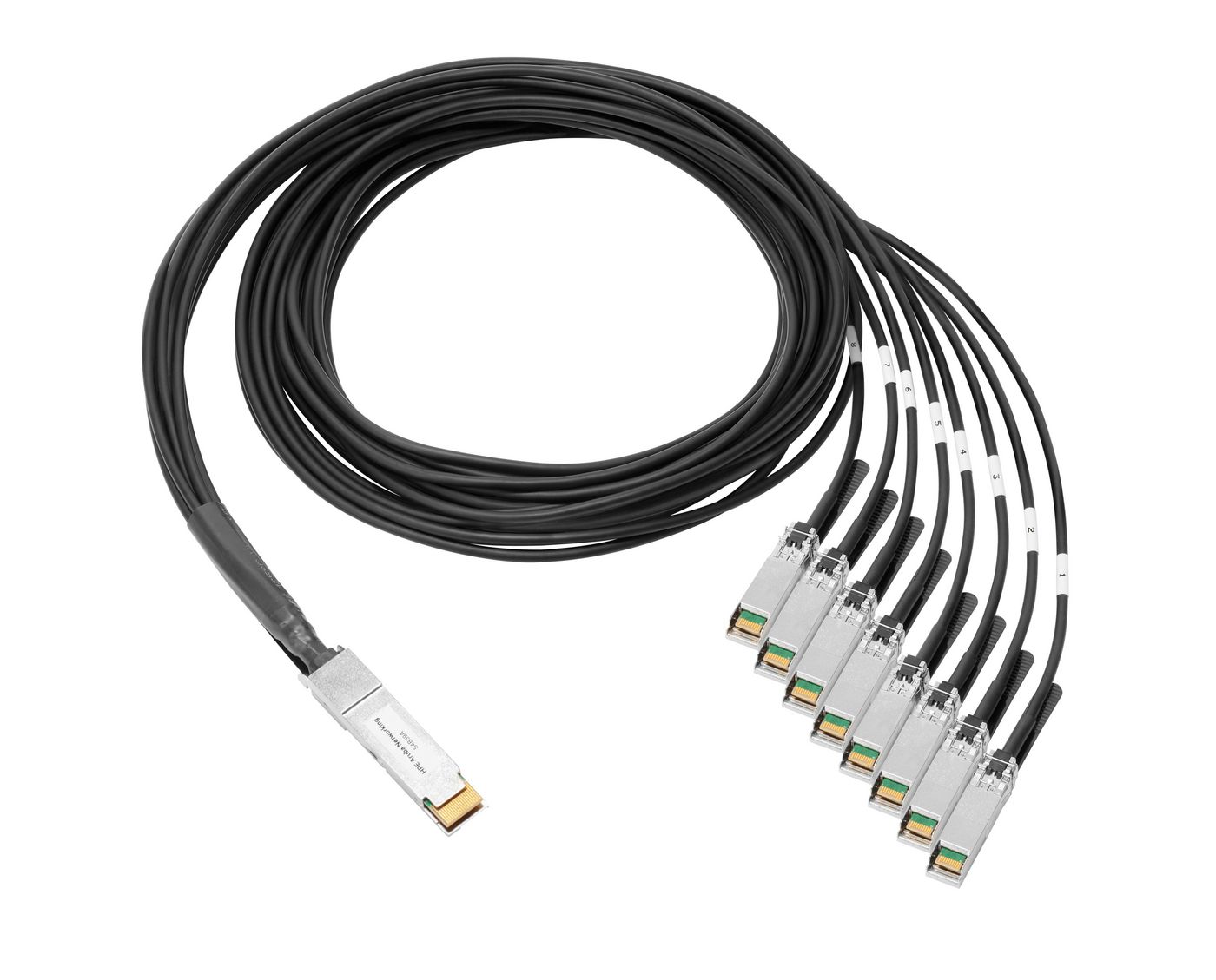 Kabel DAC HPE Aruba Networking QSFP-DD do 8× SFP28 (rozgałęźnik, 200 Gb/s, 2 m)