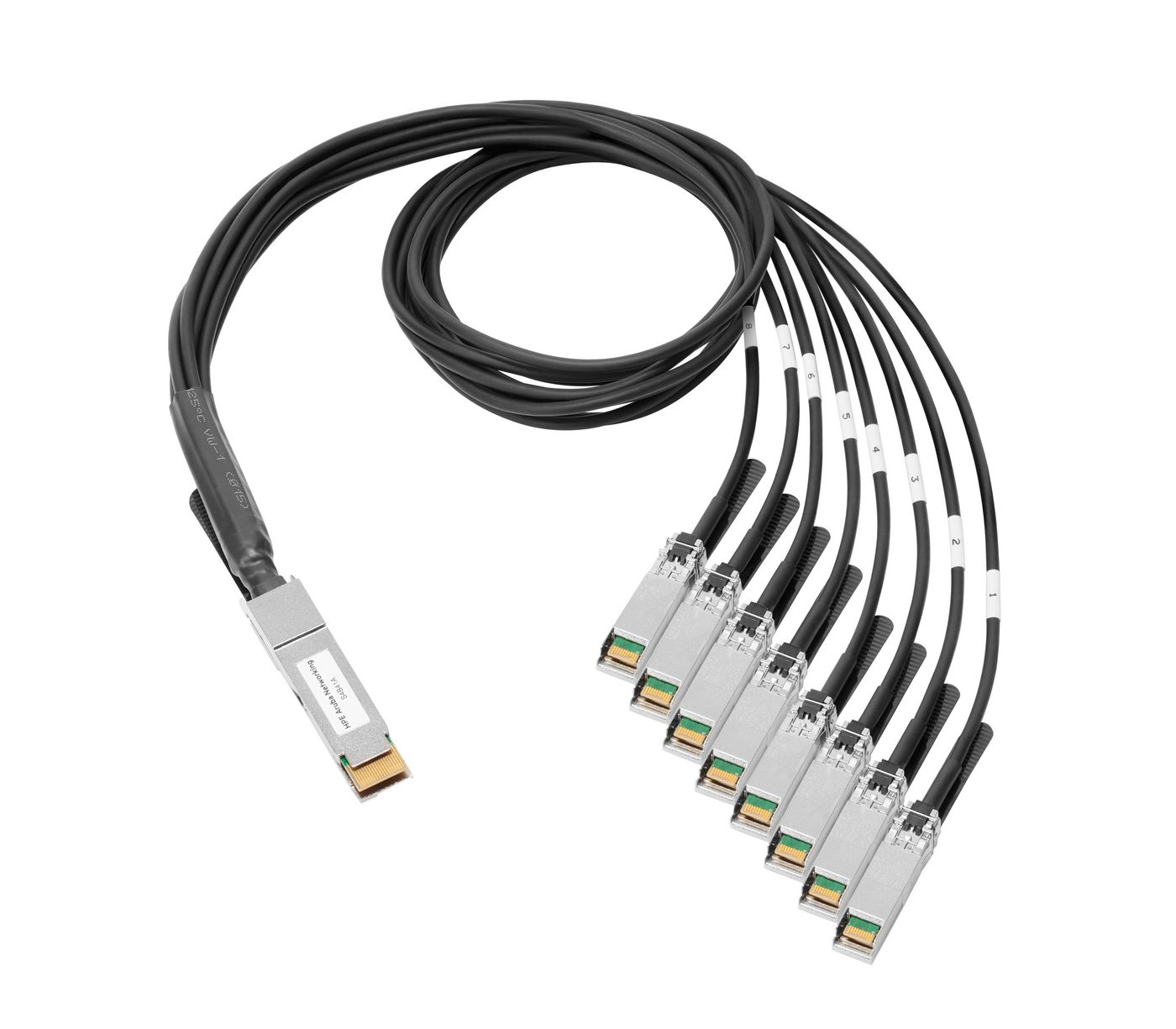 Kabel DAC HPE Aruba Networking QSFP-DD do 8× SFP56 (rozgałęźnik, 400 Gb/s, 1 m)