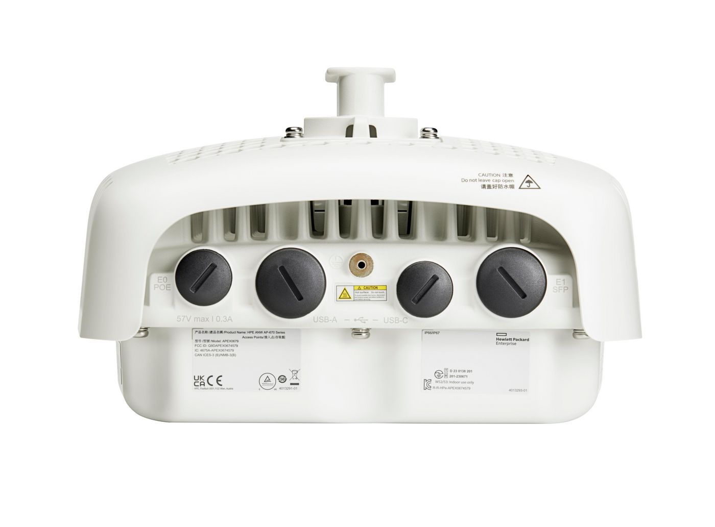 HPE Aruba Networking AP-679 (ID) Tri Radio 2x2 Wi-Fi 6E Internal Dyn Directional Outdoor AP S5E11A