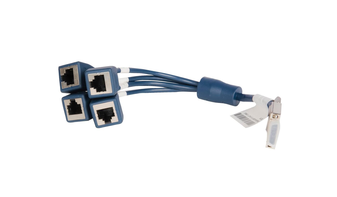 Hewlett Packard Enterprise X260 mini D-28 to 4-RJ45 0. **New Retail** 3m Rtr Cbl