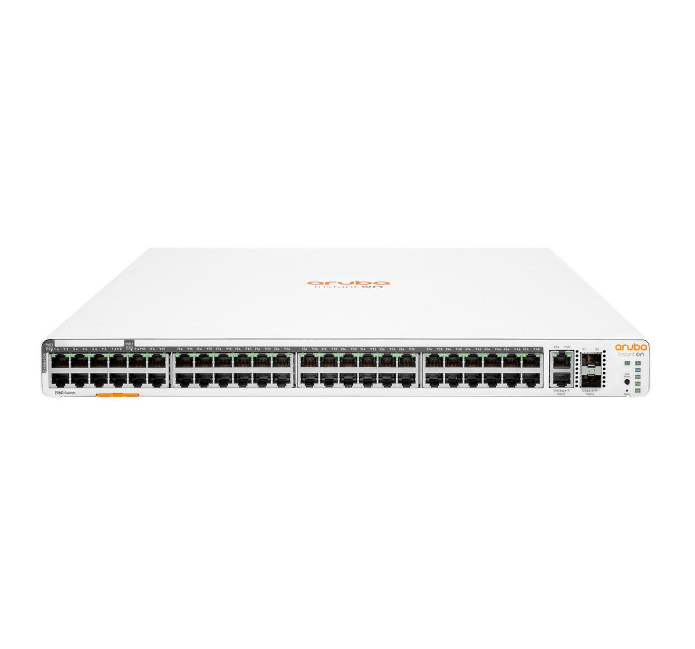 Przełącznik HPE Aruba Instant On 1960 (48 × RJ-45 + 2 × 10GBASE-T + 2 × SFP+, PoE, budżet PoE 600 W)