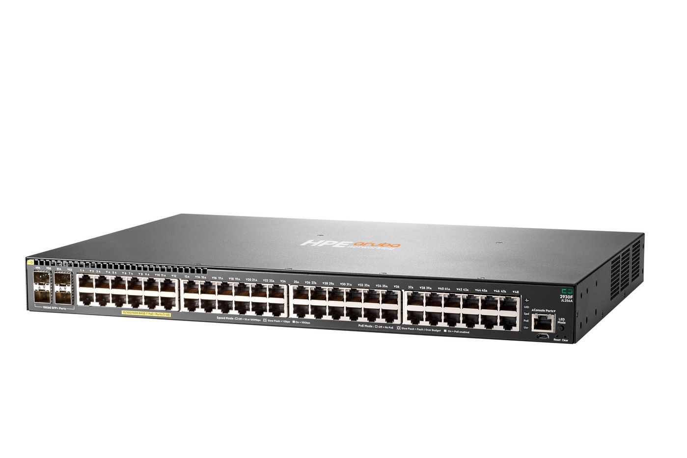 Hewlett Packard Enterprise ARUBA 2930F 48G POE+ 4SFP **New Retail** SWITCH